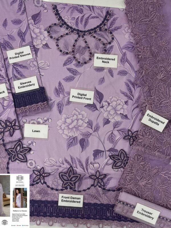 Embroidered Lawn 3 Piece