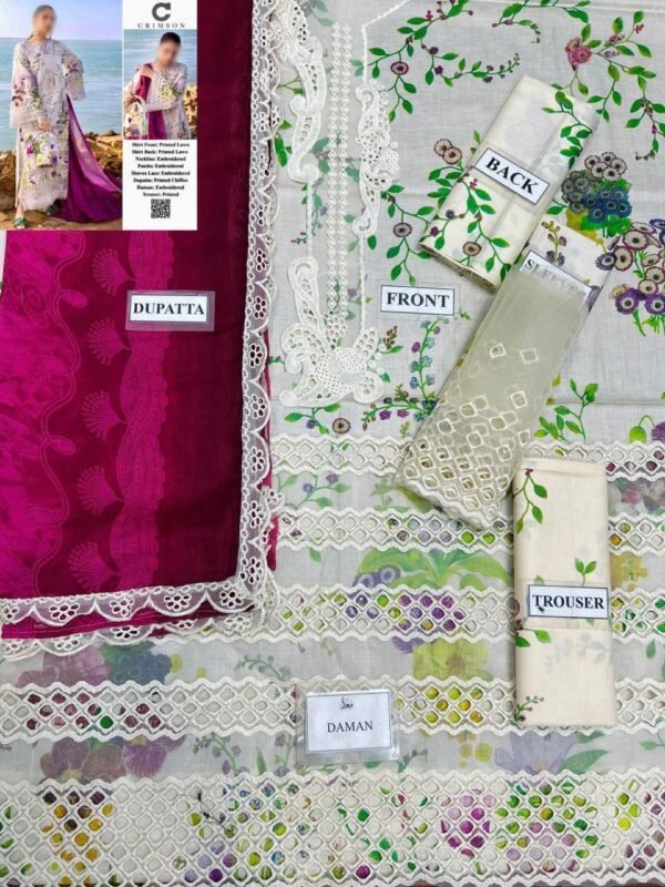 Embroidered Lawn 3 Piece