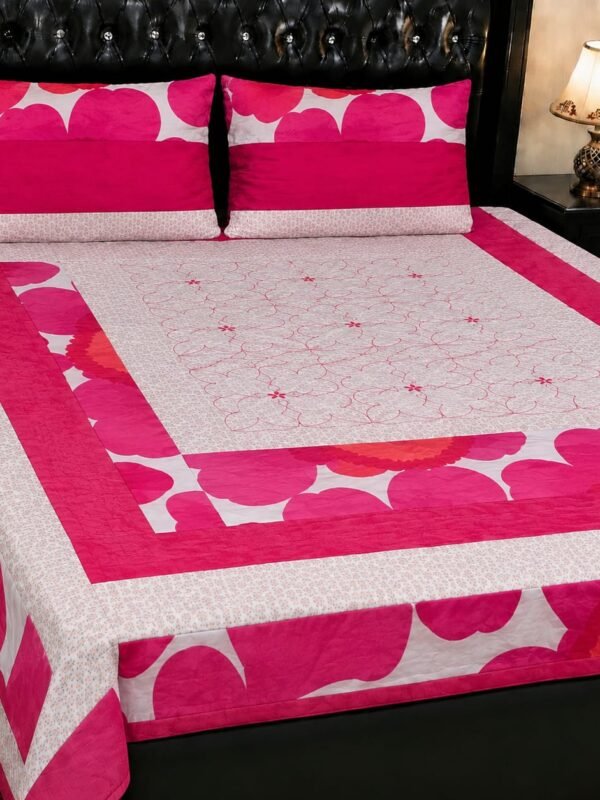 Embroidered Cotton King Size Bedsheet