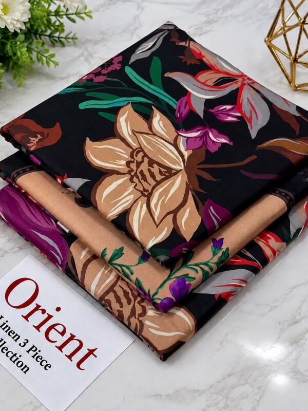 Orient Linen Printed 3 Piece