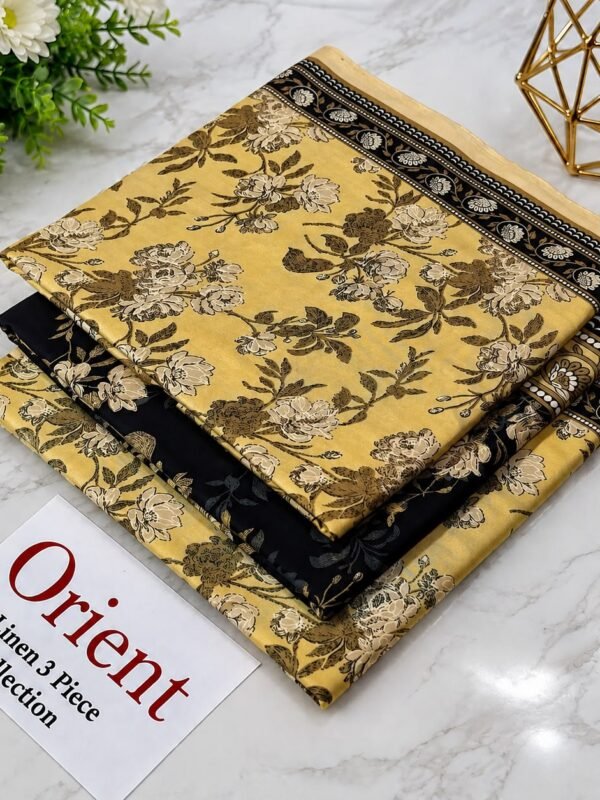 Orient Linen Printed 3 Piece