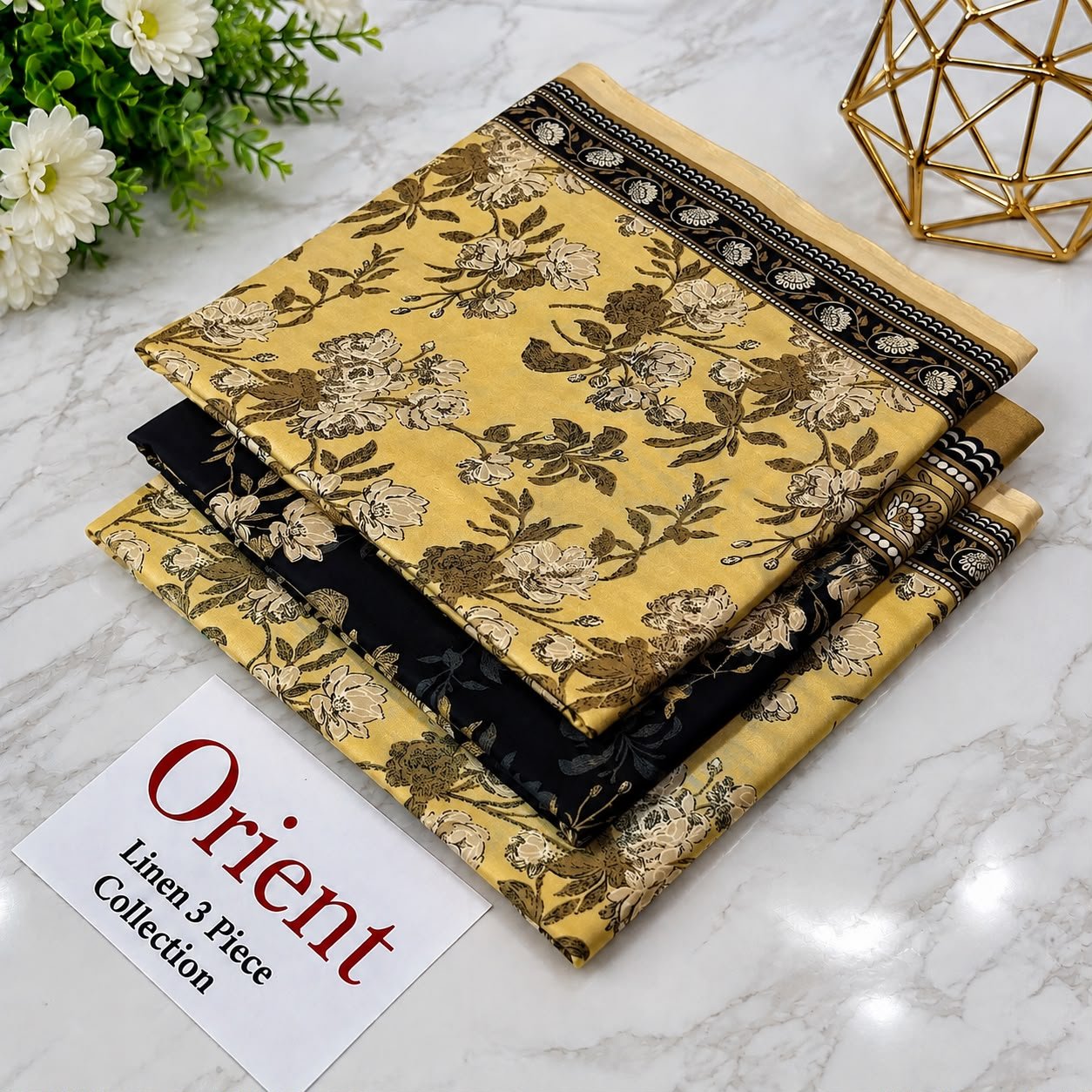 Orient Linen Printed 3 Piece