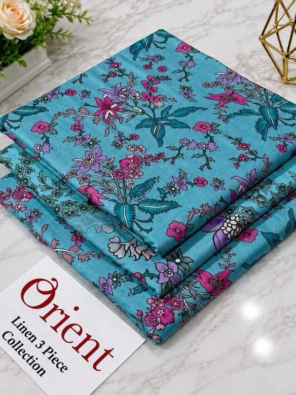 Orient Linen Printed 3 Piece