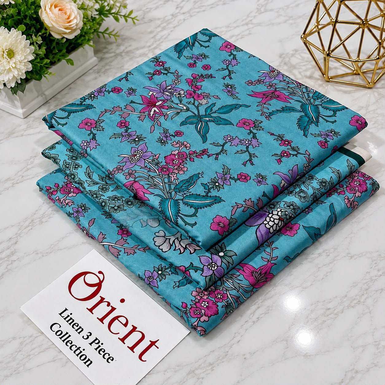 Orient Linen Printed 3 Piece