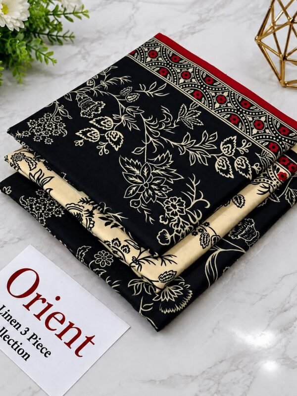 Orient Linen Printed 3 Piece