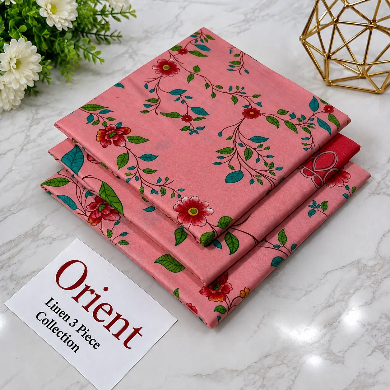 Orient Linen Printed 3 Piece