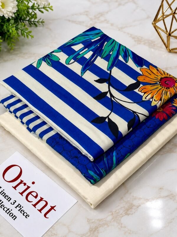Orient Linen Printed 3 Piece