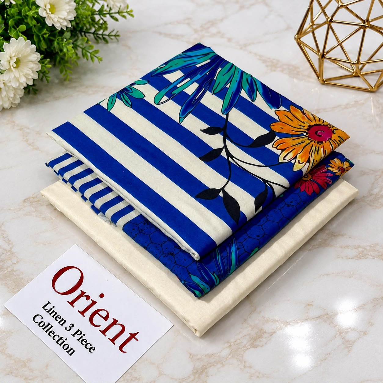 Orient Linen Printed 3 Piece