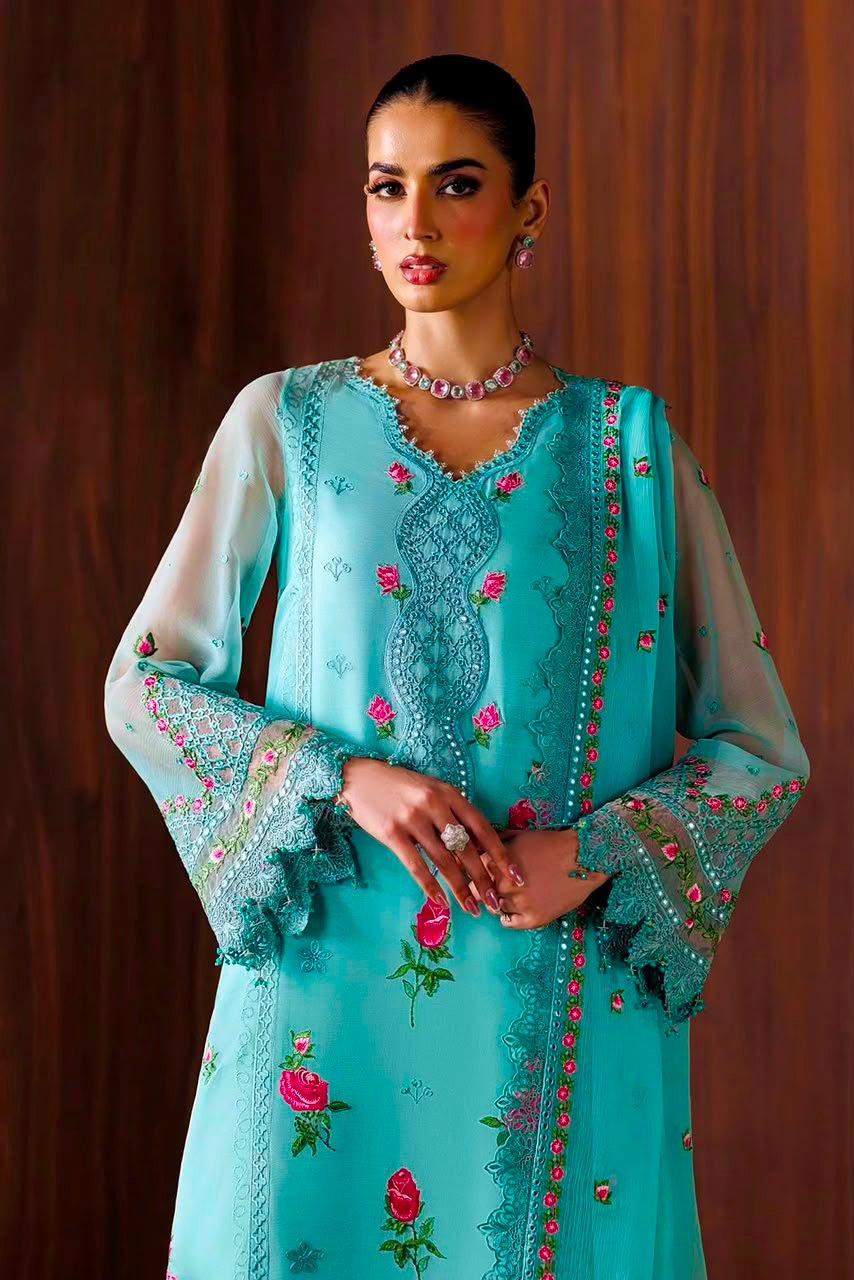 Baroque Imperial Chiffon Embroidered 3 Piece Suit