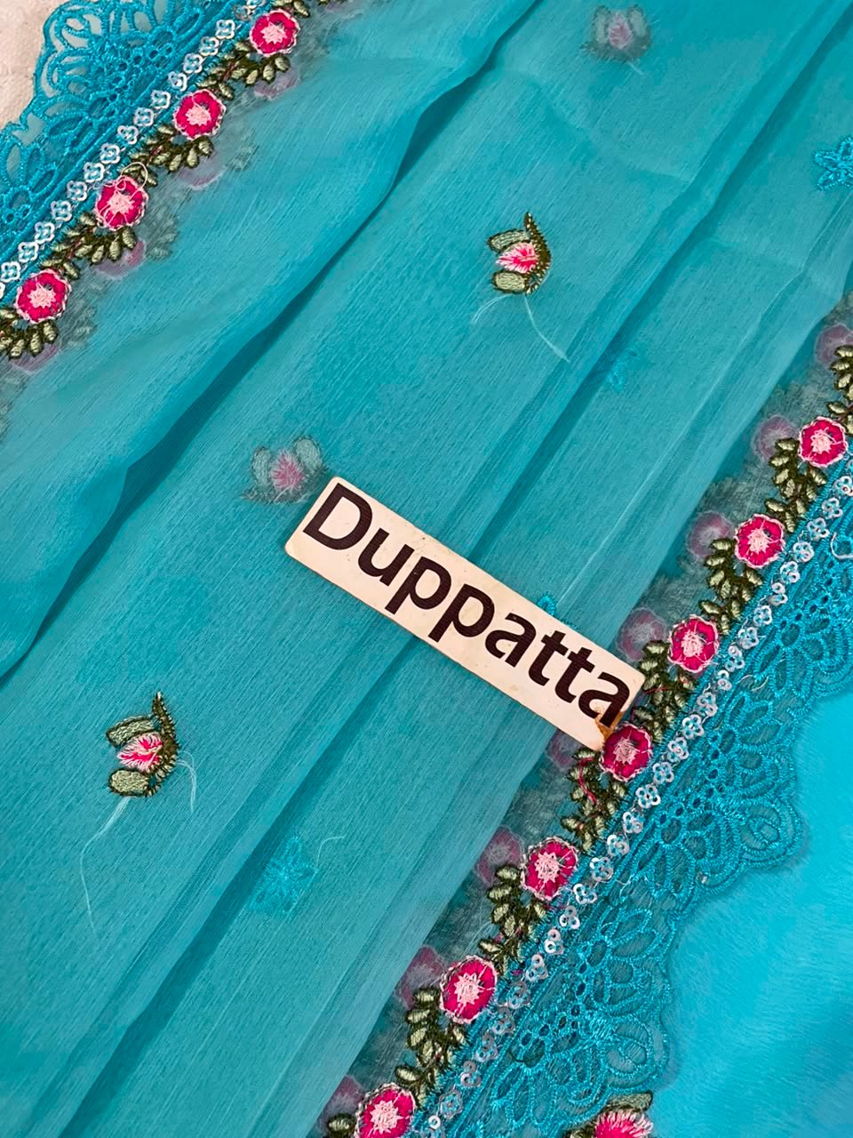 Baroque Imperial Chiffon Embroidered 3 Piece Suit - Image 7
