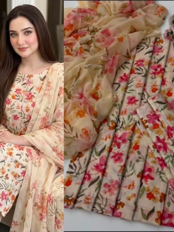 Lulusar Silk Mirage Digital Printed Shamooz Silk 3 Piece