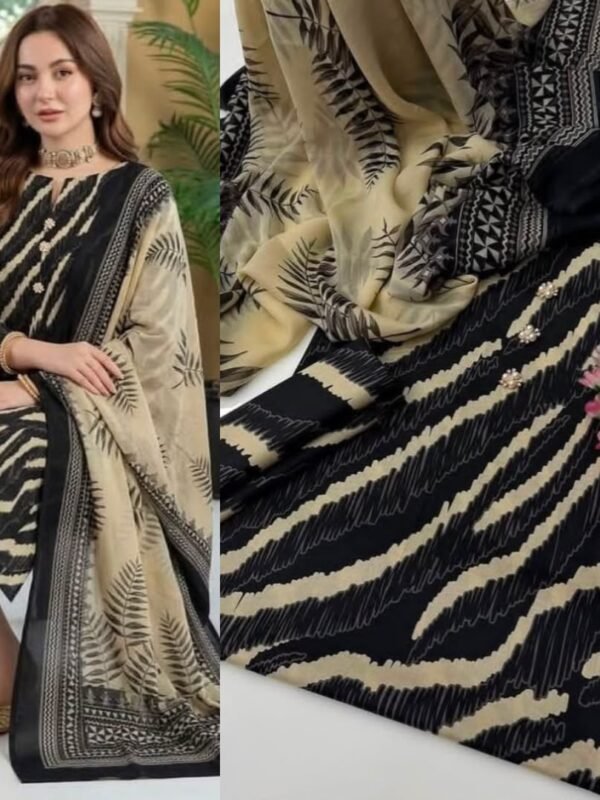 Lulusar Silk Mirage Digital Printed Shamooz Silk 3 Piece