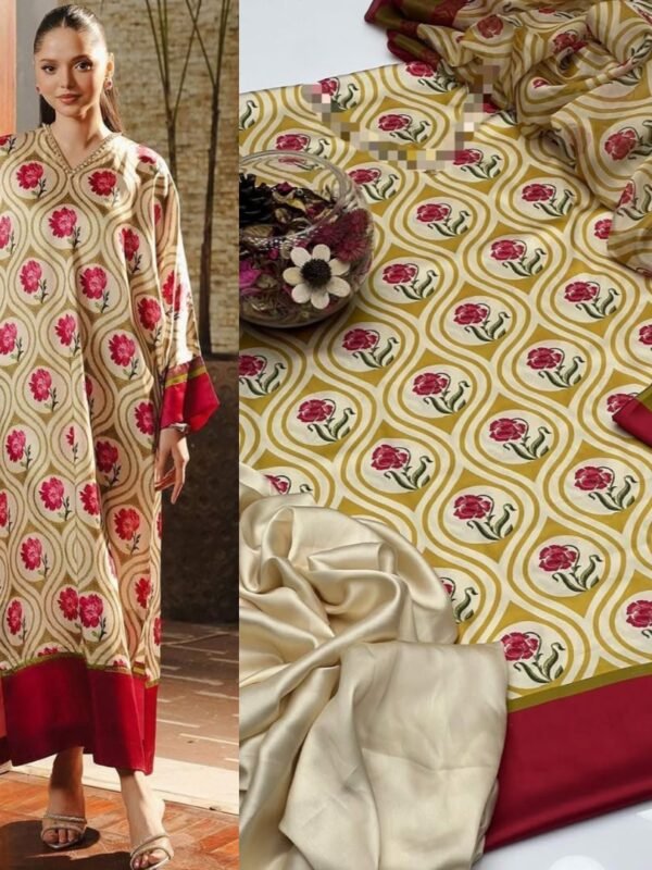 Lulusar Silk Mirage Digital Printed Shamooz Silk 3 Piece