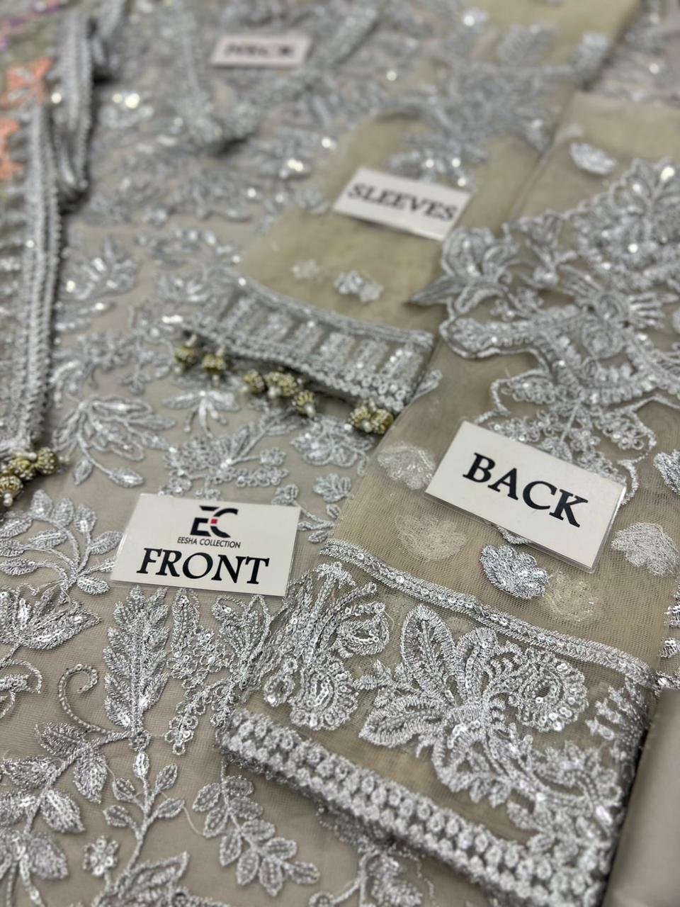 Zarif Royale Net Embroidered Luxury Suit 3PC - Image 4