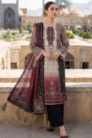 Lulusar Velvet Bloom Shamooz Silk 3 Piece Suit