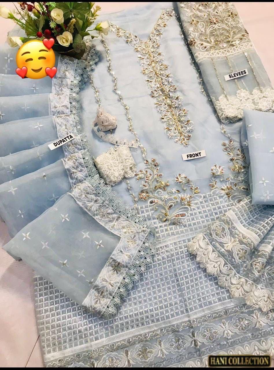 Mushq Royal Adda Work Organza Luxury Suit 3PC - Image 2