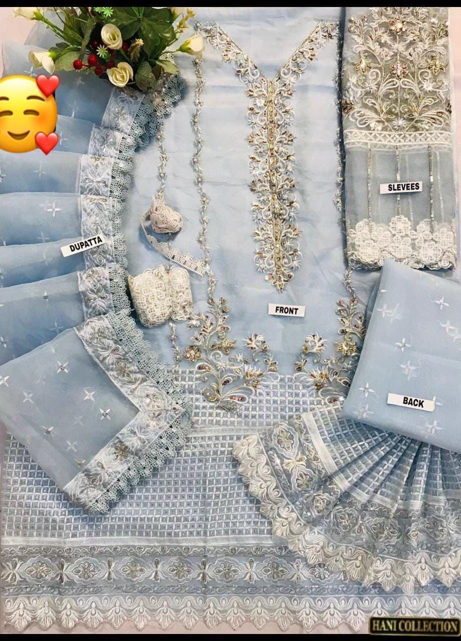 Mushq Royal Adda Work Organza Luxury Suit 3PC - Image 4