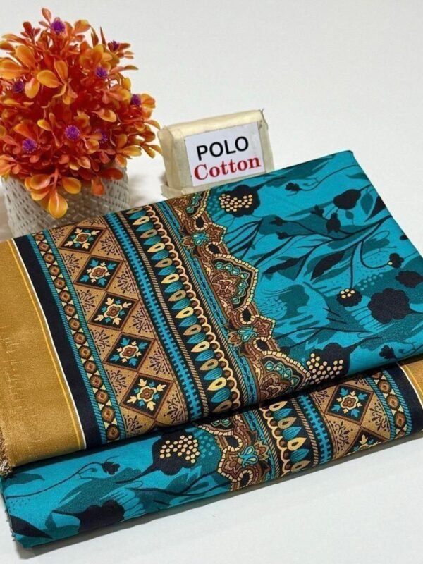 Floral Digital Printed Polo Cotton 2 Piece
