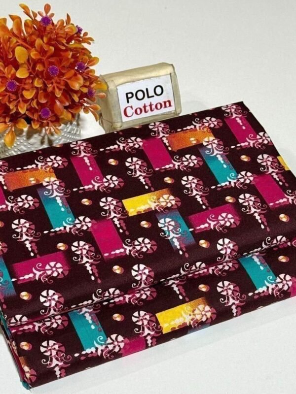Floral Digital Printed Polo Cotton 2 Piece