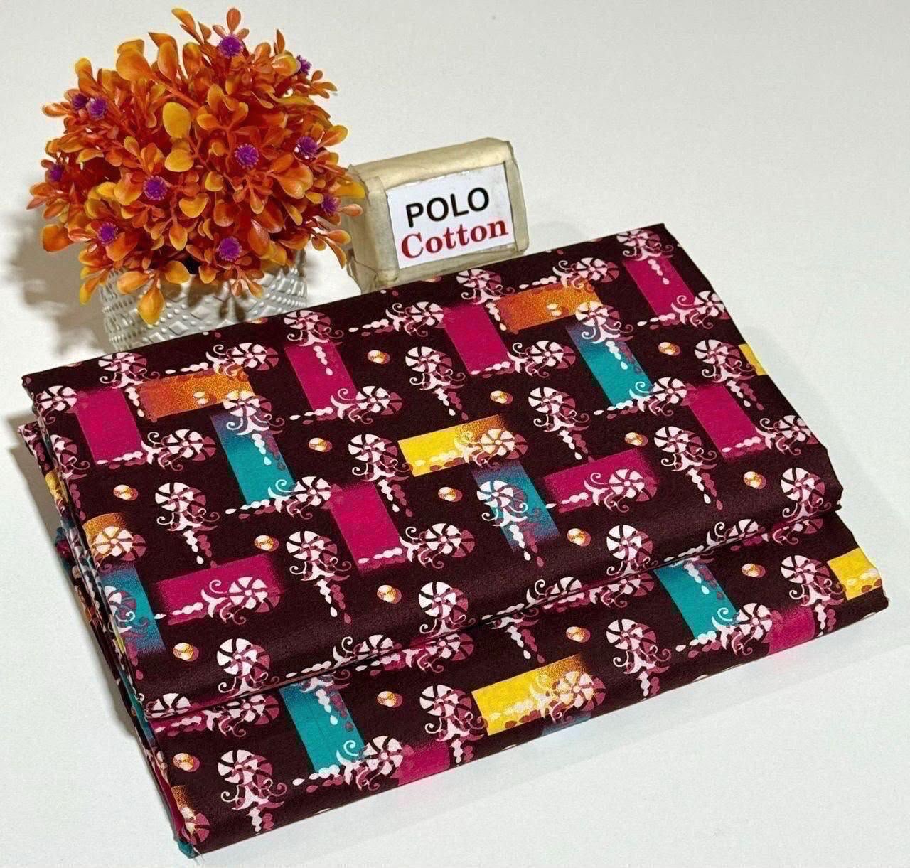 Floral Digital Printed Polo Cotton 2 Piece
