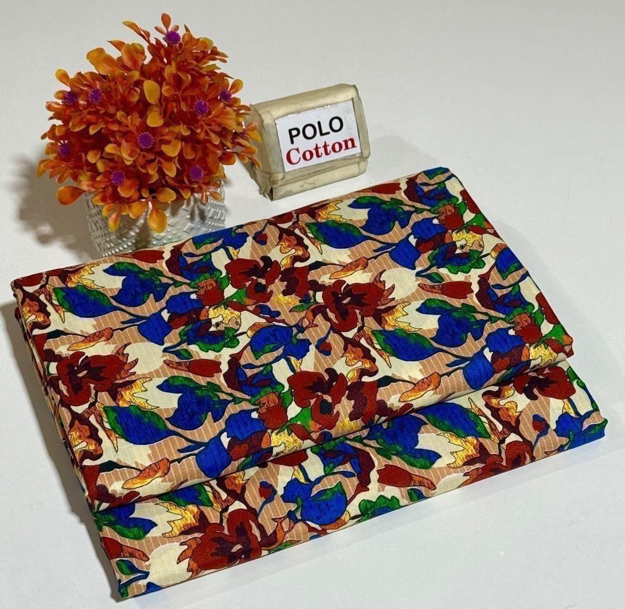 Floral Digital Printed Polo Cotton 2 Piece