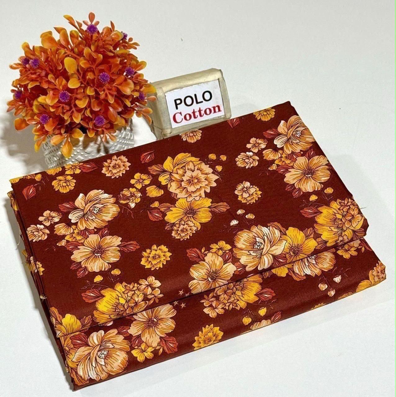Floral Digital Printed Polo Cotton 2 Piece
