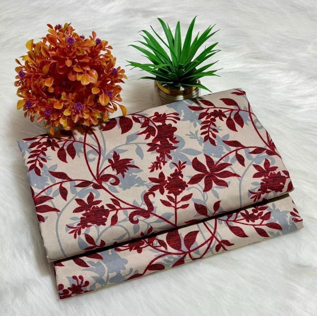 Floral Digital Printed Polo Cotton 2 Piece