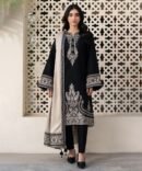 Lawn Luxe Embroidered 3 Piece Suit with Digital Monark Dupatta