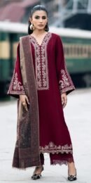 Lawn Luxe Embroidered 3 Piece Suit with Digital Monark Dupatta