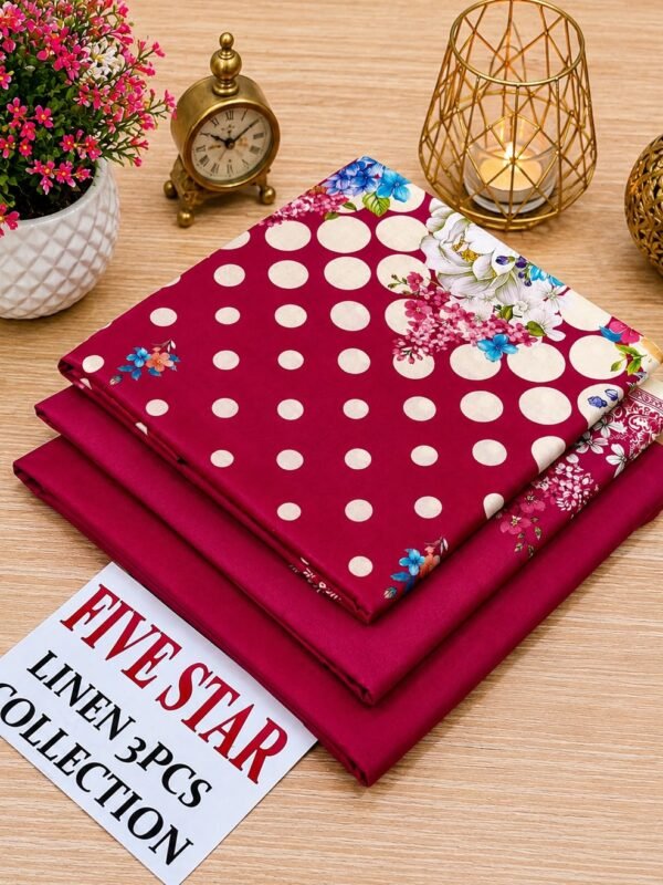 Five Star Printed Linen 3 Piece