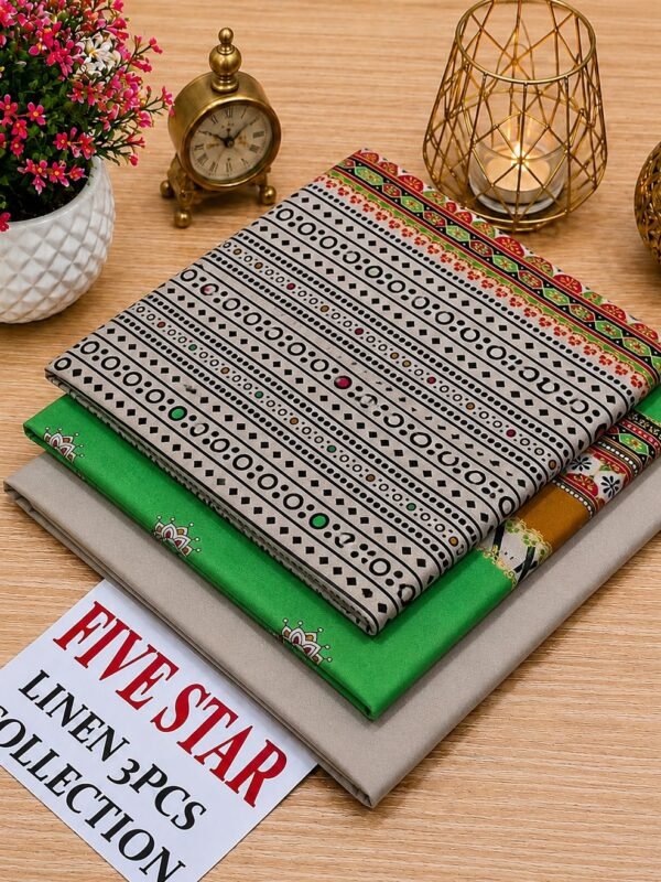 Five Star Printed Linen 3 Piece