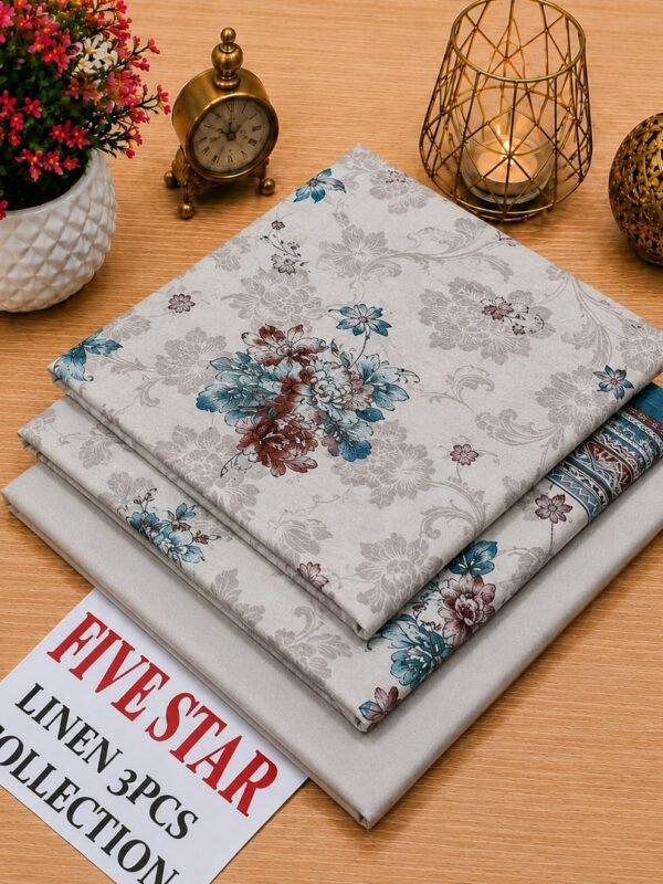 Five Star Printed Linen 3 Piece