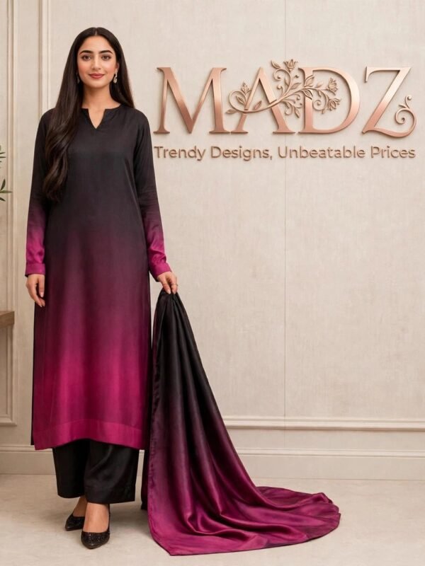 Silk Digital Printed 3 Piece