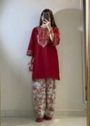 Laam Embroidered Dhanak 2 Piece