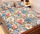9D Digital Print Micro Cotton King Size Bedsheet Set – 3 Piece